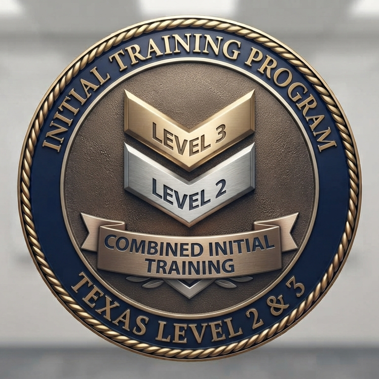 Level 2 and 3 security training combo course seal - Texas armed officer